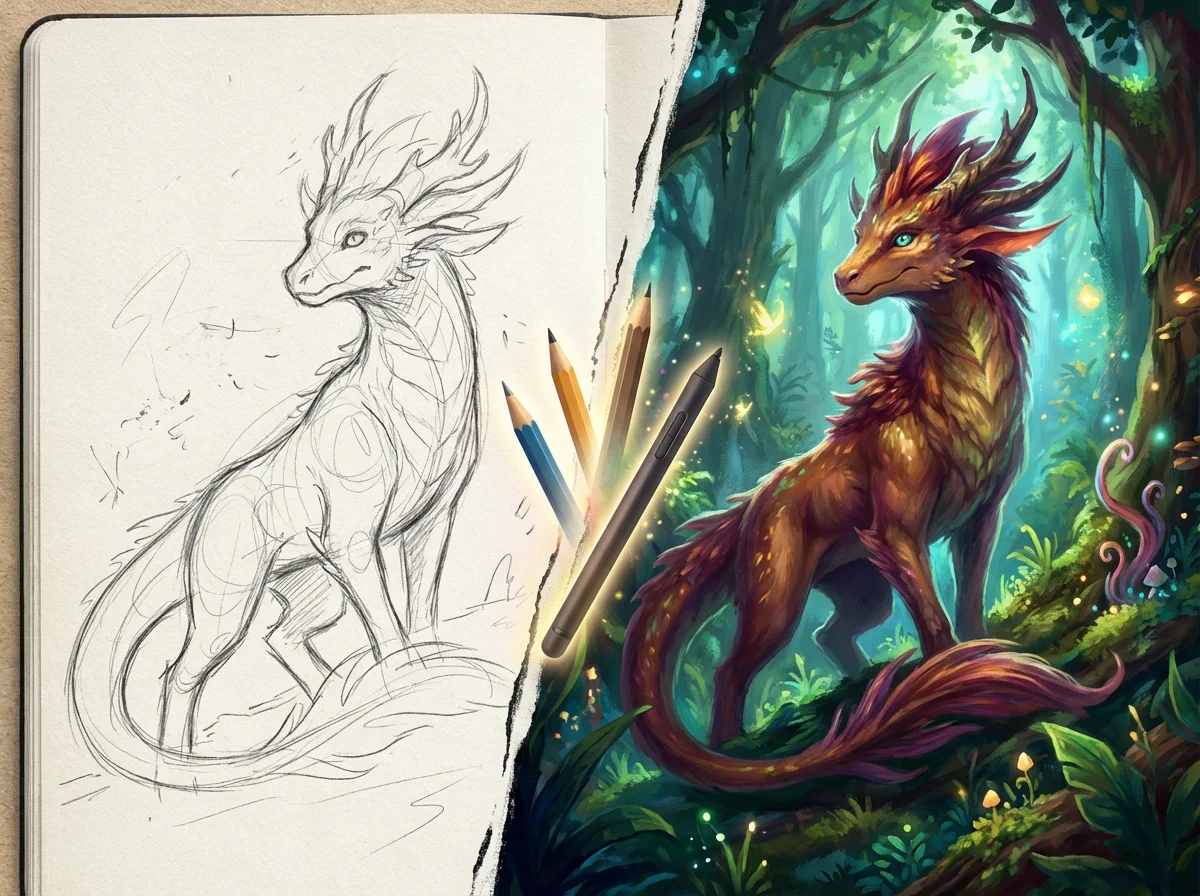 Transform Your Sketch into Finished Art